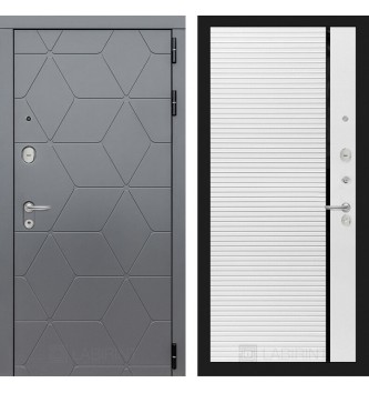 Входная дверь COSMO 22 - Белый софт, черная вставка