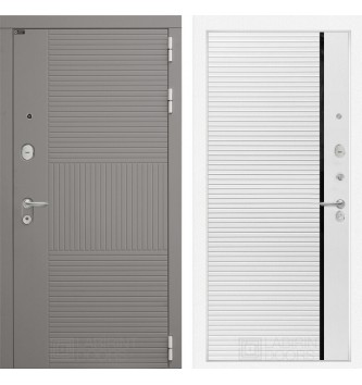 Входная дверь FORMO 22 - Белый софт, черная вставка