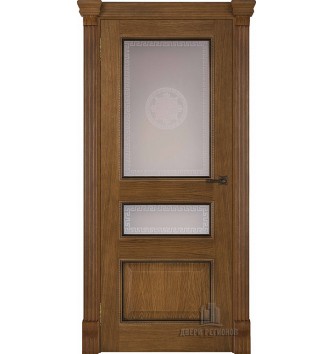 Дверь межкомнатная Гранд 2 Версаче светлое (широкий фигурный багет) Дуб Patina Antico
