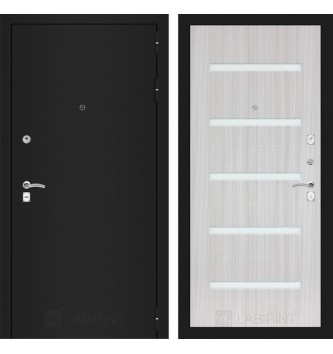 Входная дверь CLASSIC шагрень черная 01 - Сандал белый