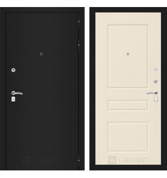 Входная дверь CLASSIC шагрень черная 03 - Крем софт