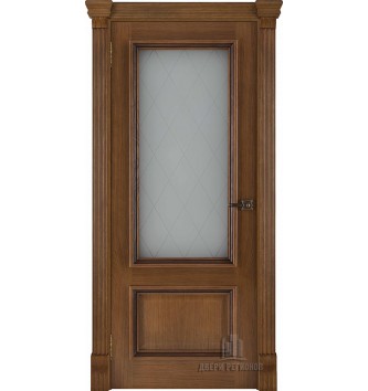 Дверь межкомнатная Корсика Квадро (широкий фигурный багет) Дуб Patina Antico